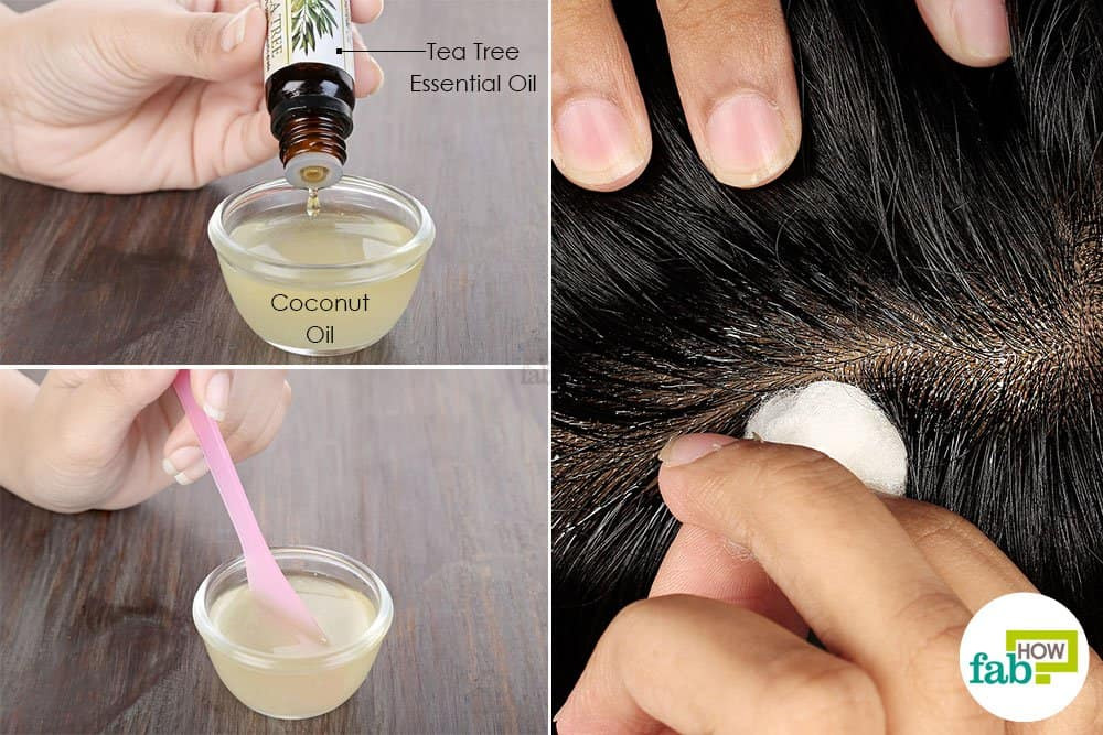 applying oils on scalp