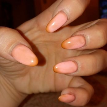 gel nails turning orange