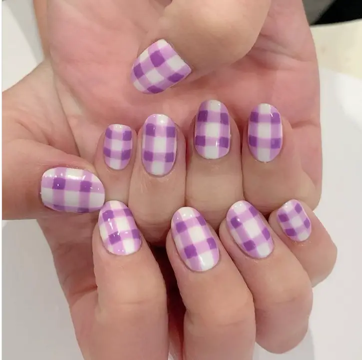 immaculate purple nail art design 