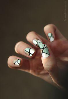 magical lines nails design