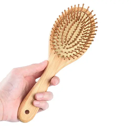 wooden hairbrush