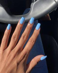 blue nail polish designs-5 matte nails