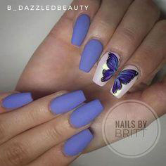 butterfly spring nail design