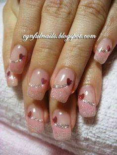glitter french nail design-2