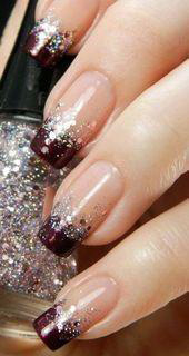 glitter french nail designs-3