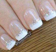 glitter french nail designs-5
