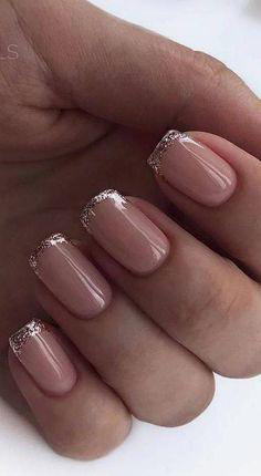 glitter french nail designs-6