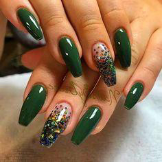 green nail ideas-1