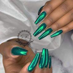 green nail ideas-2