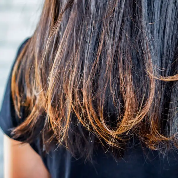 hair turning golden brown 