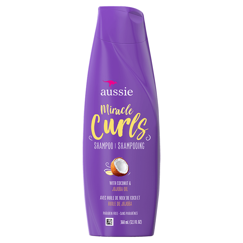bottle of Aussie Miracle Curls Shampoo