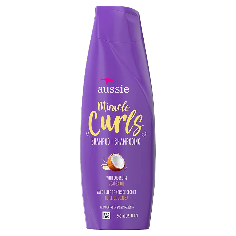 bottle of Aussie Miracle Curls Shampoo