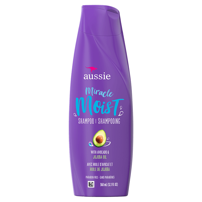 bottle of Aussie Miracle Moist Shampoo